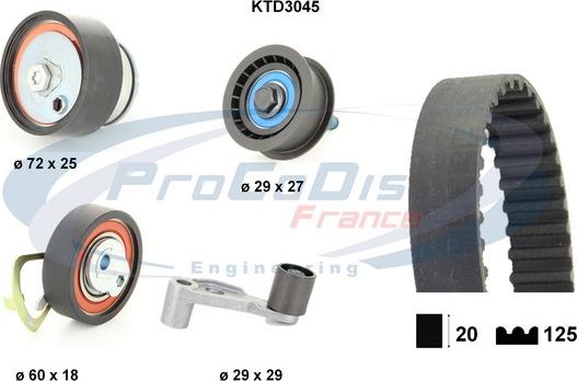 Procodis France KTD3045 - Zobsiksnas komplekts autodraugiem.lv