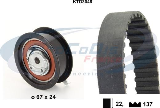 Procodis France KTD3048 - Zobsiksnas komplekts autodraugiem.lv