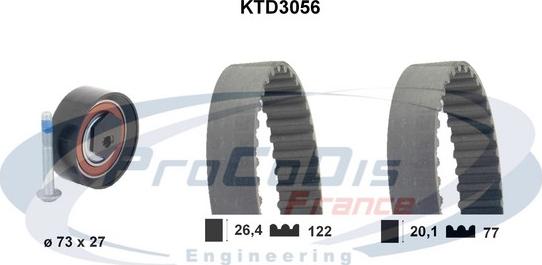 Procodis France KTD3056 - Zobsiksnas komplekts autodraugiem.lv