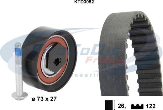 Procodis France KTD3052 - Zobsiksnas komplekts autodraugiem.lv