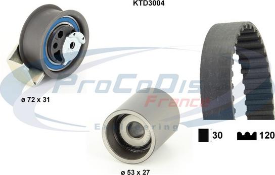 Procodis France KTD3004 - Zobsiksnas komplekts autodraugiem.lv