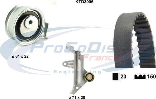 Procodis France KTD3006 - Zobsiksnas komplekts autodraugiem.lv