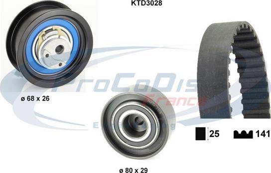 Procodis France KTD3028 - Zobsiksnas komplekts autodraugiem.lv