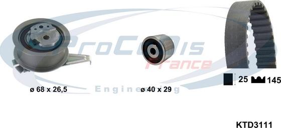 Procodis France KTD3111 - Zobsiksnas komplekts autodraugiem.lv