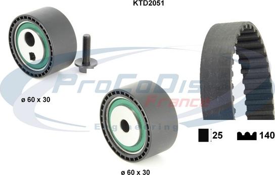 Procodis France KTD2051 - Zobsiksnas komplekts autodraugiem.lv