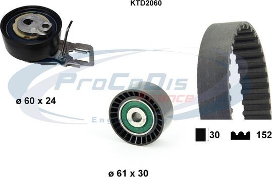 Procodis France KTD2060 - Zobsiksnas komplekts autodraugiem.lv