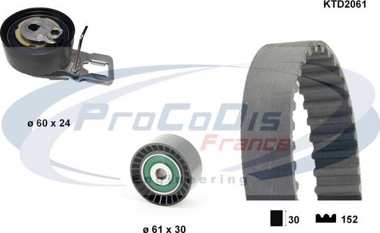 Procodis France KTD2061 - Zobsiksnas komplekts autodraugiem.lv