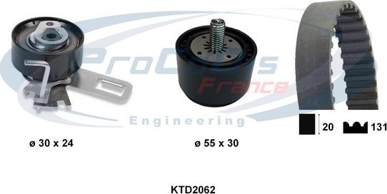 Procodis France KTD2062 - Zobsiksnas komplekts autodraugiem.lv