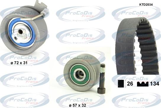 Procodis France KTD2034 - Zobsiksnas komplekts autodraugiem.lv