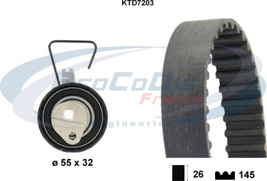 Procodis France KTD7203 - Zobsiksnas komplekts autodraugiem.lv