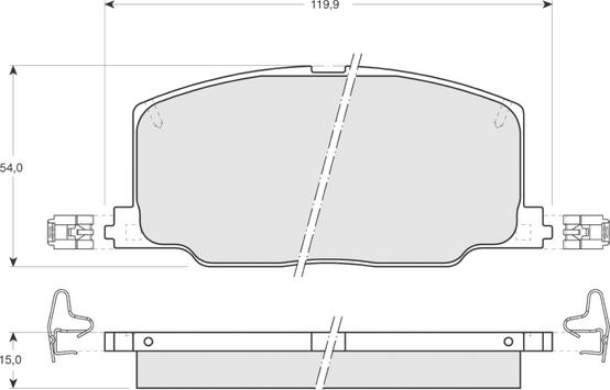 Procodis France PF1369 - Bremžu uzliku kompl., Disku bremzes autodraugiem.lv