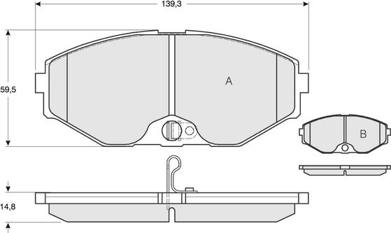 DJ Parts BP1161 - Bremžu uzliku kompl., Disku bremzes autodraugiem.lv