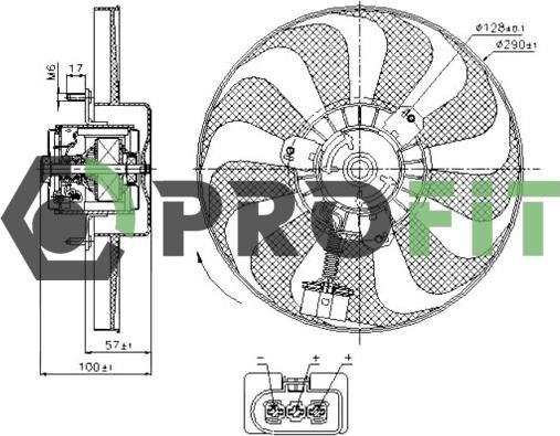 Profit 1850-0009 - Ventilators, Motora dzesēšanas sistēma autodraugiem.lv