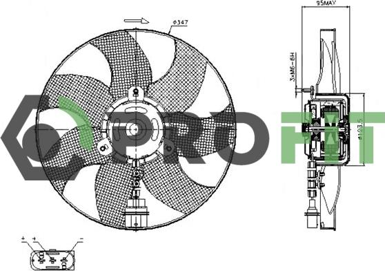 Profit 1850-0005 - Ventilators, Motora dzesēšanas sistēma autodraugiem.lv