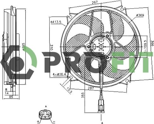 Profit 1850-0016 - Ventilators, Motora dzesēšanas sistēma autodraugiem.lv
