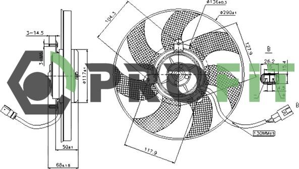 Profit 1850-0012 - Ventilators, Motora dzesēšanas sistēma autodraugiem.lv