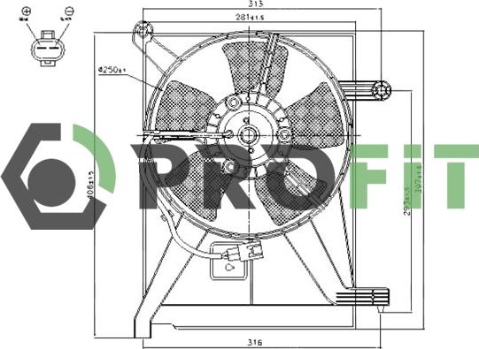 Profit 1850-0024 - Ventilators, Motora dzesēšanas sistēma autodraugiem.lv