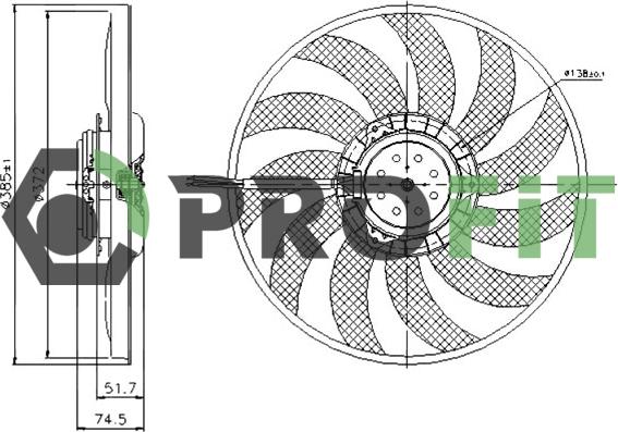 Profit 1850-0021 - Ventilators, Motora dzesēšanas sistēma autodraugiem.lv