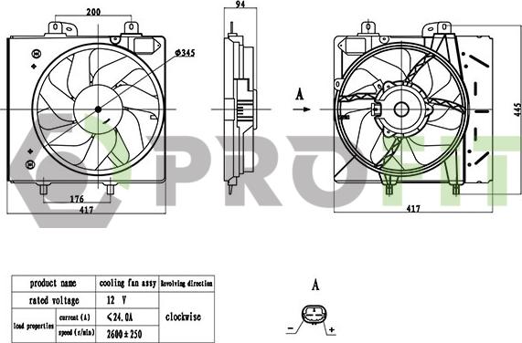 Profit 1850-0072 - Ventilators, Motora dzesēšanas sistēma autodraugiem.lv