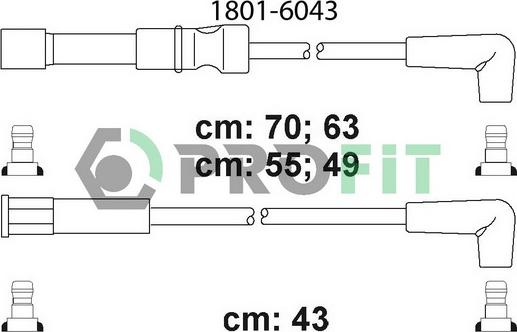 Profit 1801-6043 - Augstsprieguma vadu komplekts autodraugiem.lv