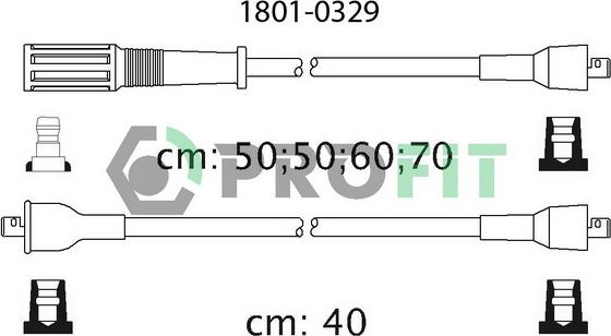 Profit 1801-0329 - Augstsprieguma vadu komplekts autodraugiem.lv