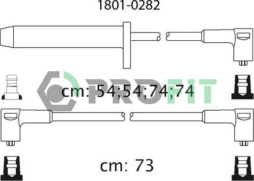 Profit 1801-0282 - Augstsprieguma vadu komplekts autodraugiem.lv