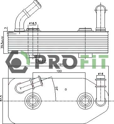 Profit 1745-0050 - Eļļas radiators, Motoreļļa autodraugiem.lv