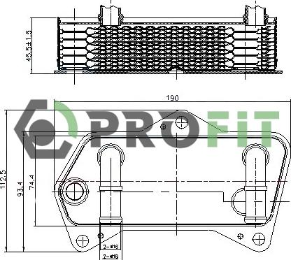 Profit 1745-0051 - Eļļas radiators, Motoreļļa autodraugiem.lv