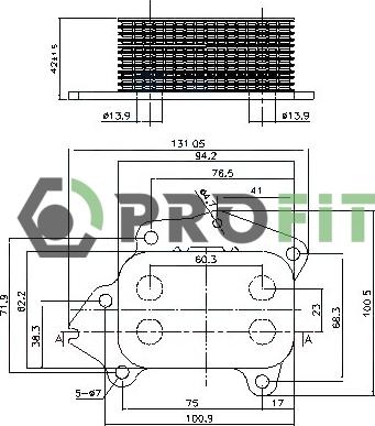 Profit 1745-0031 - Eļļas radiators, Motoreļļa autodraugiem.lv