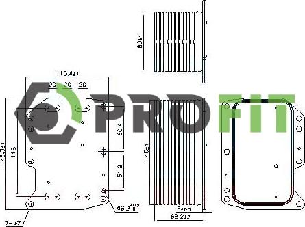 Profit 1745-0073 - Eļļas radiators, Motoreļļa autodraugiem.lv