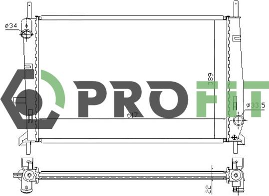Profit 1740-0430 - Radiators, Motora dzesēšanas sistēma autodraugiem.lv
