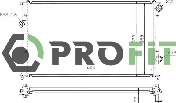 Profit 1740-0008 - Radiators, Motora dzesēšanas sistēma autodraugiem.lv