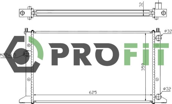 Profit 1740-0011 - Radiators, Motora dzesēšanas sistēma autodraugiem.lv