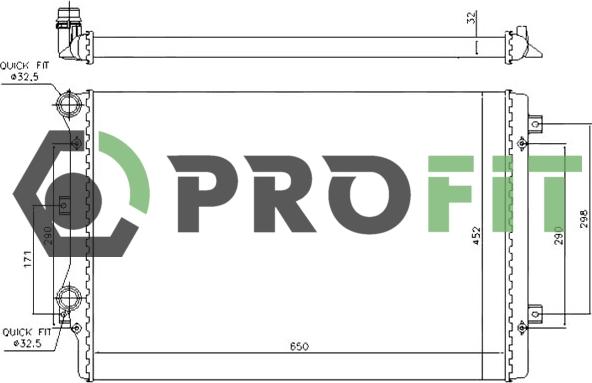 Profit 1740-0013 - Radiators, Motora dzesēšanas sistēma autodraugiem.lv