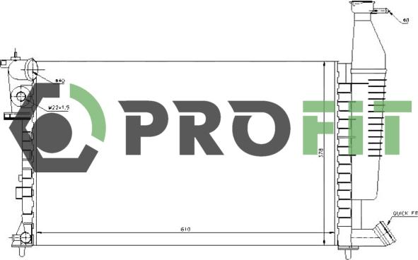 Profit 1740-0081 - Radiators, Motora dzesēšanas sistēma autodraugiem.lv