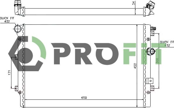 Profit 1740-0036 - Radiators, Motora dzesēšanas sistēma autodraugiem.lv