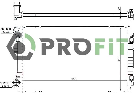 Profit 1740-0037 - Radiators, Motora dzesēšanas sistēma autodraugiem.lv