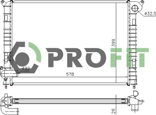 Profit 1740-0078 - Radiators, Motora dzesēšanas sistēma autodraugiem.lv