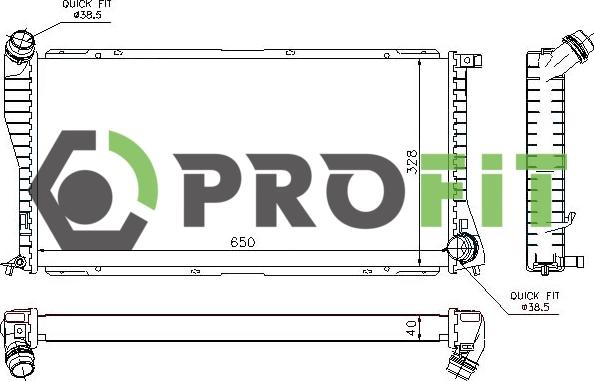 Profit 1740-0072 - Radiators, Motora dzesēšanas sistēma autodraugiem.lv