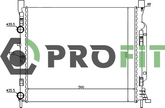 Profit 1740-0182 - Radiators, Motora dzesēšanas sistēma autodraugiem.lv