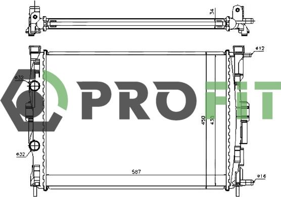 Profit 1740-0175 - Radiators, Motora dzesēšanas sistēma autodraugiem.lv