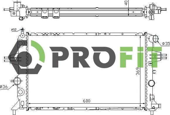 Profit 1740-0390 - Radiators, Motora dzesēšanas sistēma autodraugiem.lv