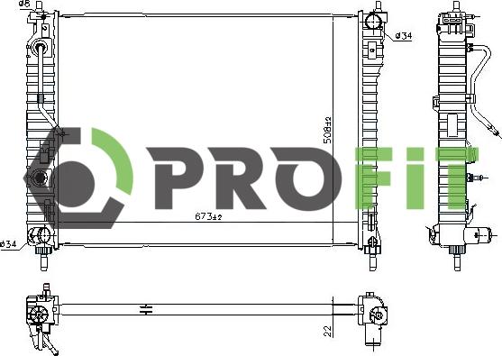 Profit 1740-0393 - Radiators, Motora dzesēšanas sistēma autodraugiem.lv