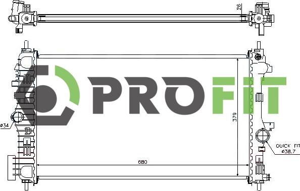 Profit 1740-0387 - Radiators, Motora dzesēšanas sistēma autodraugiem.lv