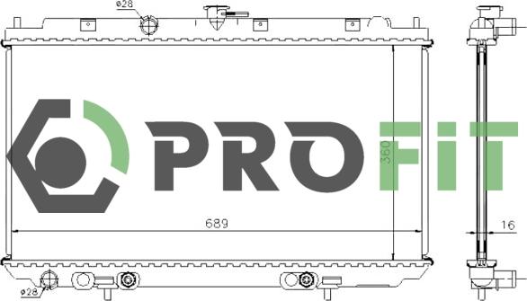 Profit 1740-0253 - Radiators, Motora dzesēšanas sistēma autodraugiem.lv