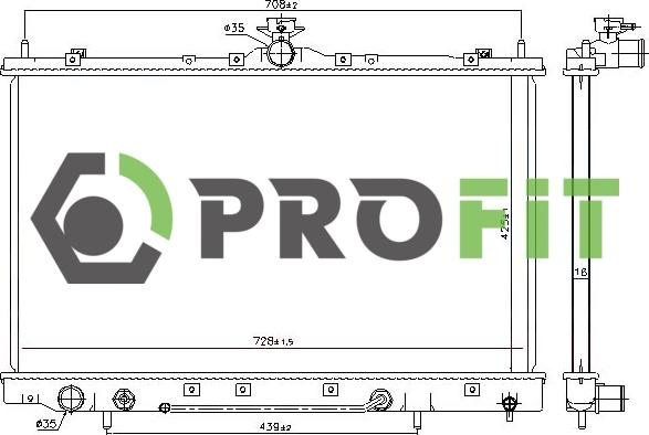 Profit 1740-0287 - Radiators, Motora dzesēšanas sistēma autodraugiem.lv