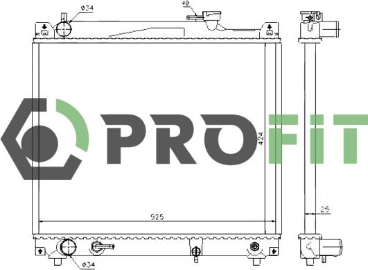 Profit 1740-0700 - Radiators, Motora dzesēšanas sistēma autodraugiem.lv