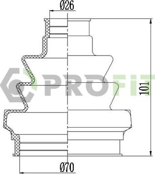 Profit 2810-0021 XLB - Putekļusargs, Piedziņas vārpsta autodraugiem.lv