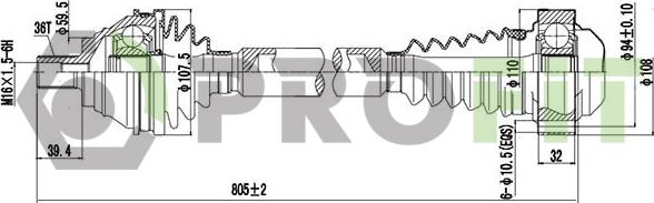 Profit 2730-3119 - Piedziņas vārpsta autodraugiem.lv