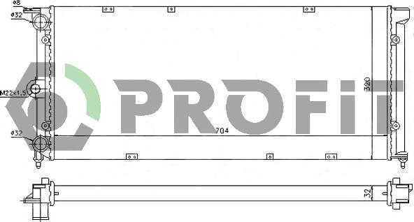 Profit PR 9565A4 - Radiators, Motora dzesēšanas sistēma autodraugiem.lv